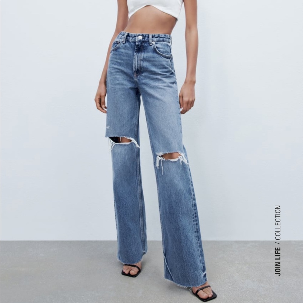 Zara Wide Length Jeans size USA 8 EUR 40